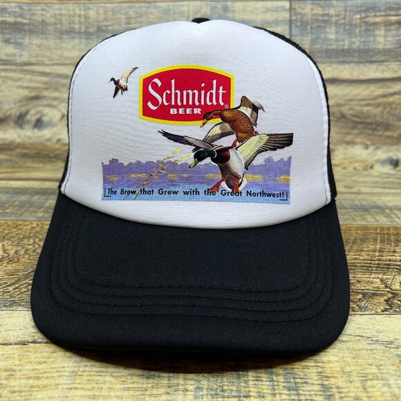 Defunct Schmidt Beer Unisex Trucker Hat Bird Hunting Baseball Cap - Picture 2 of 7